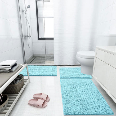 Arotive Luxury Chenille Bathroom Rug Mat, Extra Soft Thick Absorbent Shaggy Bath Rugs, Non-Slip Machine Wash Dry Plush Bath Mats for Bathroom, Sho...
