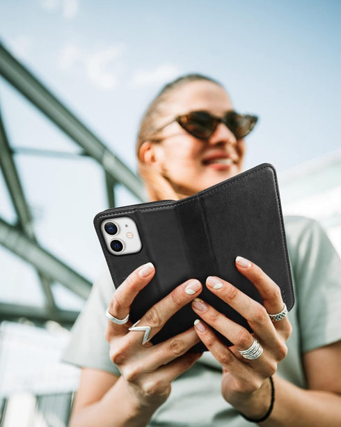 TUCCH Wallet Case for iPhone 12 Pro/iPhone 12 5G, Premium PU Leather Flip Folio Cover with Card Slot, Stand Book Design [Shockproof TPU Interior C...
