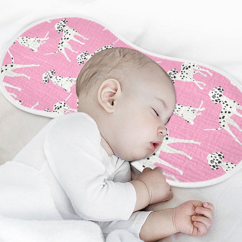 Dalmatian Dogs On Pink Muslin Burp Cloths for Baby 2 Pack 100% Cotton Baby Washcloths Bibs for Boy Girl...