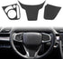 Carbon Fiber Steering Wheel Sticker Trim Compatible with Honda Civic 2016-2022 11th 10th Gen Sedan Hatchback Interior Car Steering Carbon Fiber St...