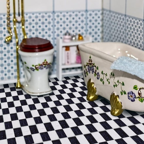 NUOBESTY 18Pcs Dollhouse Floor Sheet Mini Floorboard Wood Dollhouse Flooring Decoration Doll House Furniture Accessories...