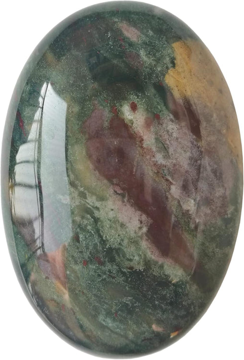 Natural Color Ocean Jasper Oval Palm Pocket Healing Crystal Massage Spa Energy Stone,Healing Crystal for Therapy Geometry Chakra Balancing...