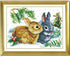 YANCONGLIDEYAN Cross Stitch DIY Hand Needlework Kits 11CT Stamped Cross Stitch Kits for Beginners Pre-Printed Embroidery Kit Pattern Rabbits...