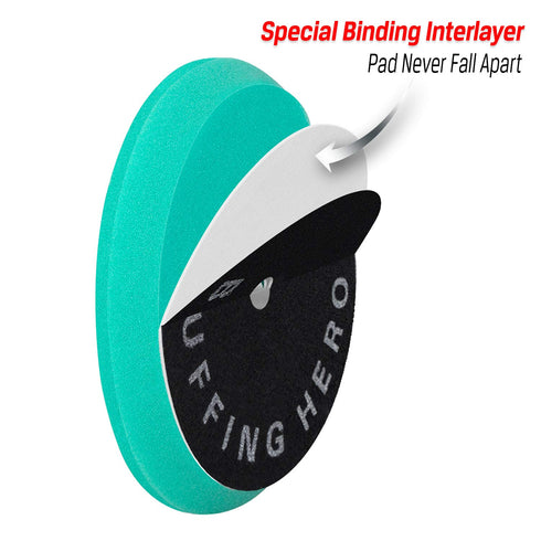 3pcs Polishing Pads for Orbital Sander, Orbital Buffing Pads Hook and Loop Foam Buffer Pad Set for Cutting, Compounding, Polishing and Waxing (5 i...
