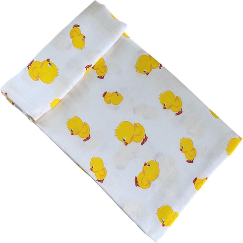 Chick Muslin Swaddle Blanket I Animal Print Newborn Receiving Blanket I Organic Cotton Baby Wrap...