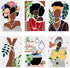 FINGERINSPIRE 6 pcs African Tribal Women Stencils 8.3x11.7inch Reusable African American Painting Stencil Female Silhouette Bathroom Decoration St...