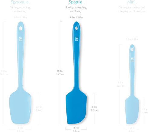 DI ORO Silicone Spatula - 600°F Heat-Resistant Rubber Kitchen Spatula for Baking, Scraping, & Mixing - BPA Free Nonstick Cookware Safe Flexible Ut...