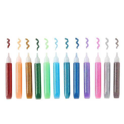 Bright Creations 72 Pack Glitter Glue Pens, Rainbow Glue Stick Set for Arts and Crafts Projects, Slime Supplies, Scrapbooking, Cards, 0.35 Oz (12 ...