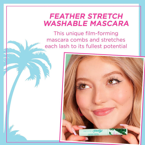 Petite 'n Pretty Feather Stretch Tubing Washable Mascara - Makeup for Kids, Tweens and Teens - Extends lashes, Easy to Apply & Remove - Non Toxic ...