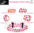 Valentine's Day Dog Collar with Bow Tie, White Red Love Male Dog Collar with Safety Metal Buckle Adjustable Puppy Collars for Small Medium Large B...