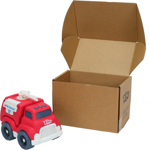 Zing Plantastic City Vehicles - Single Pack (Medium Size) - Fire Truck - Made from 40% Wheat Straw Material – Pretend Play Toy for Age 3 and Up...
