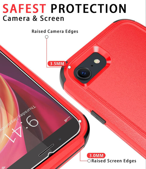 Diverbox Designed for iPhone SE case with Screen Protector Heavy Duty Shockproof Shock-Resistant Cases for Apple iPhone se Phone 2022/2020 Release...