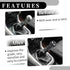 5 Speed Manual Gear Shift Knob - Car Gearbox Stick Shifter Lever Knob - for Toyota Yaris 2005-2010 Plastic Faux Leather Black Silver Tone - 1 Pc...