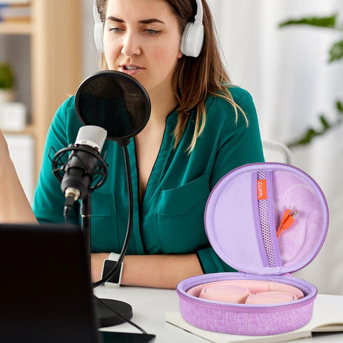 Headphone Case, EVA Hard Case for JBL Live 400BT/460NC and JBL Tune 500BT/510BT/660NC/600 BTNC/570BT Bluetooth Wireless Headphone - Purple......