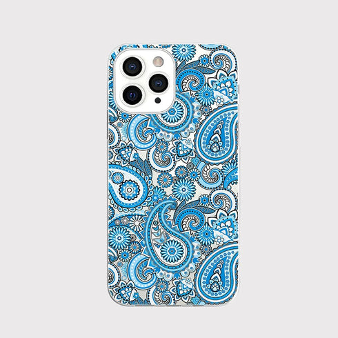 Blingy's for iPhone 13 Pro Case (6.1 inch), Bandana Pattern Tribal Design Ethnic Paisley Art Design Transparent Soft TPU Protective Clear Case Com...