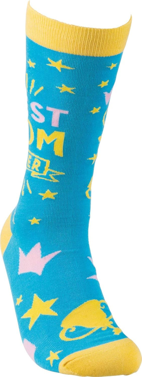 Primitives by Kathy womens Socks House Slippers, Best Mom Ever, Socks US...
