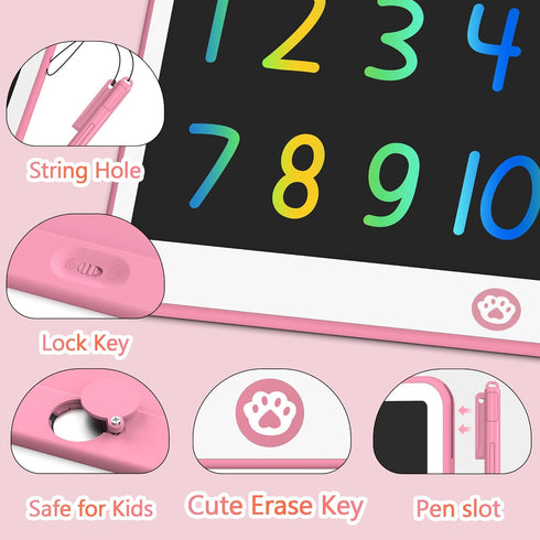 Hockvill LCD Writing Tablet for Kids 16 Inch, Toys for Girls Boys Drawing Pad for 3 4 5 6 7 8 Year Old Kid, Toddler Magnetic Doodle Board Travel E...