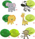 Konsait Jungle Animal Hanging Swirl Decoration(30Pack), Safari Theme Zoo Swirls Animals Birthday Party Spirals Home Ceiling Wall Decor for Woodlan...