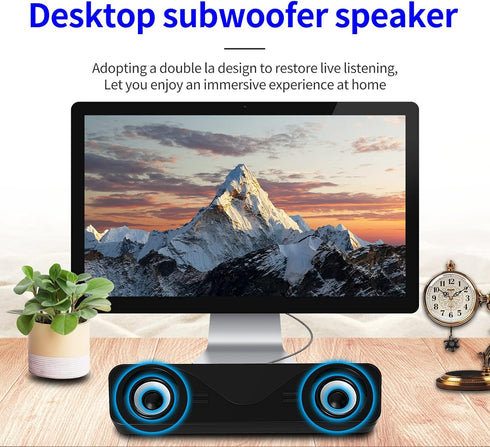 Desktop Computer Speakers Gaming Laptop Speaker USB Powered Speaker Portable Mini Sound Bar Sound...