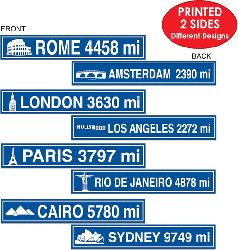 Travel Street Sign Cutouts Party Accessory...