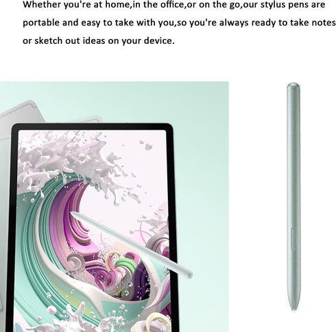 Galaxy Tab S9 FE Stylus Pen for Samsung Galaxy Tab S9 FE / S9 FE+ / S9 /S9 FE Plus/ S9+ SM-X510, SM-X516B S Pen with Nibs (Green)...