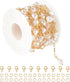 KYUNHOO 13ft Premium Copper Chain for Jewelry Making Gold Plated Brass Chain Roll with Irregular Pearls and Hollow Stars Chain for Women Necklace ...