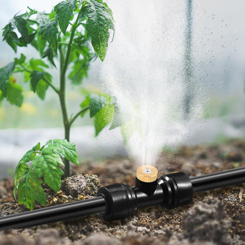 30 Pcs 1/4" Drip Irrigation Tee Connectors for Drip Tube Quick Connect Drip Irrigation Parts Fittings for 1/4 Inch(6.35mm) Irrigation Tubing Drip ...