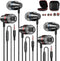 3 Pack Wired Earbuds - Metal Corded Earphones with Microphone Headphones Ear mic Buds Driver bass high Phone Android Quality Earbud Headphone Earp...