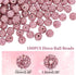 PandaHall 100pcs Pink Rhinestone Beads - 10mm Pink Clay Polymer Crystal Disco Ball Round Diamond Clay Beads for Necklace & Bracelet DIY Crafts...