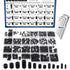 620Pcs M2, M3, M4, M5, M6, M8 Metric Hex Socket Head Cup Point Set Screws (Black),25 Size 12.9 Class Alloy Steel Grub Screw Assortment Kit with 6 ...