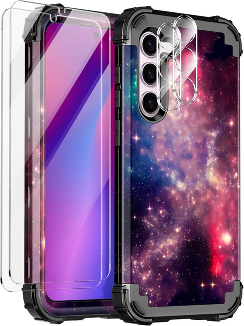Miqala for Galaxy S23 Case 6.1 inch,Glow in The Dark Three Layer Heavy Duty Full Body Shockproof Hard Plastic Bumper +Soft Silicone Rubber Protect...