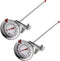 KT THERMO Deep Fry Thermometer with Instant Read,Dial Thermometer(2-Pack),12" Stainless Steel Stem Meat Cooking Thermometer,Best for Turkey,BBQ,Gr...