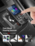 Nulaxy FM Bluetooth Transmitter for Car, Strong Microphone Bluetooth Car Adapter with 1.8" Color Screen for Hands-Free Calls, Supports QC3.0 Charg...