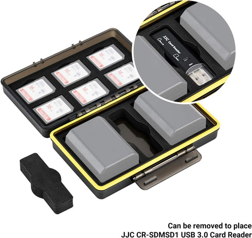 Camera Battery and SD Card Case,Water-Resistant & Shockproof,Camera Battery Holder Storage for Canon LP-E6 Nikon EN-EL15 Sony NP-FZ100 Fujifilm NP...