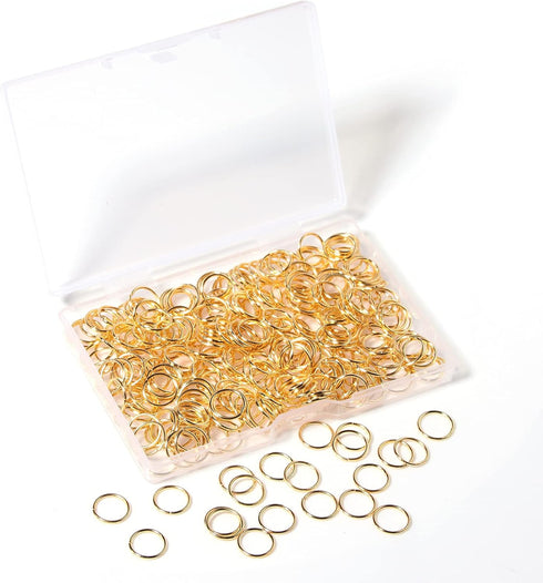 300 Pcs 10mm Open Jump Rings Gold Plated Jump Rings for Jewelry Making Single Ring Bulk for DIY Craft Earring Necklace Bracelet Pendant Choker Jew...