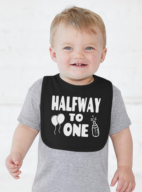 Aiden's Corner Handmade Cute Baby Boy Girl Half Birthday Bibs - Halfway To One...