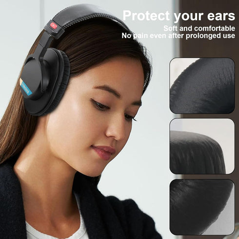 MDR-V6 Earpads Replacement Ear Cushions Cover Compatible with Sony MDR-7506, MDR-V6, MDR-V7, MDR-CD900ST Headphones Ear Pads Comfort Memory Foam E...