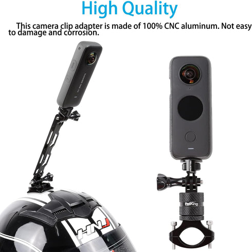 PellKing 1/4" Adapter Screw Head Camera Mount, CNC Aluminum Alloy Tripod Conversion Adapter for Insta360 One X4 X3 X2 X/DJI Pocket 2/GoPro Camera ...