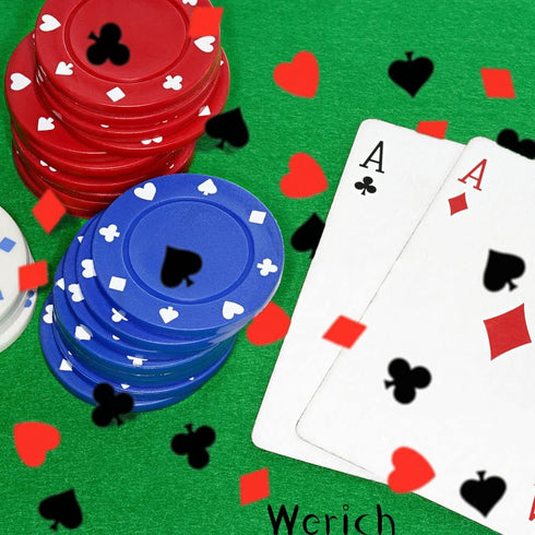 Werich Casino Poker Confetti Night Club Metallic Foil Table Scatters Confetti Party Wedding Birthday Baby Shower Bridal Shower Festival Theme Part...