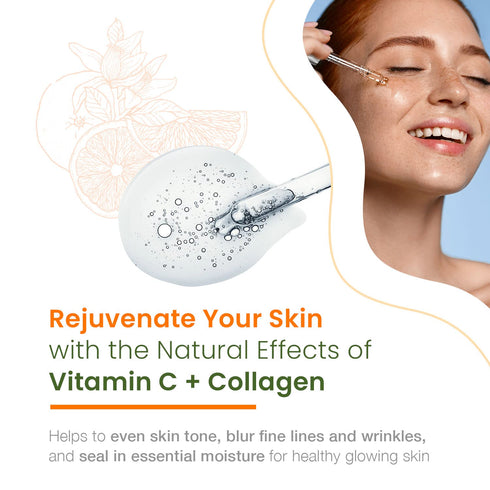 Vitamin C & Collagen Serum & Day Cream Value Set - Dermatologist Tested - Korean SkinCare for Dark Spots & Skin Brightening - Anti Aging & Acne Se...