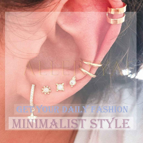 Bohemia Tiny Wave Earrings Silver Ocean Wave Studs Earrings Summer Beach Sea Earrings Minimalist Earrings Jewelry for Women and Girls Surfer Lover...