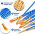 ESRICH Acrylic Paint Brushes Set,8Packs /80 Pcs, Nylon Brush Head, Suitable for Acrylic, Oil, Watercolor,Rock Body Face Nail Art,Perfect Suit of A...