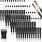Crtiin 50 Pieces Plastic Beadable Pen Bulk Bead Ballpoint Pen Shaft Black Ink Beaded Pens with 50 Refills for DIY Making Gift Kids Students Office...