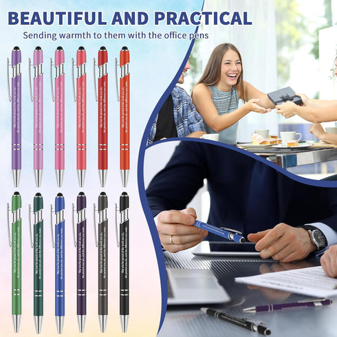 24 Pcs Graduation Employee Appreciation Pens Thank You Gifts Inspirational Motivational Pens for Student Teacher Coworker Team Office Colleague(Co...
