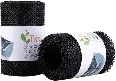 Gutter Guard, 2 Pack Total 6.3" Wide 40' Long DIY Leaf Guard Mesh Filter Protector from Leaves and Branches...