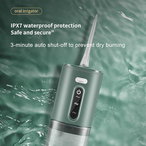 Water Dental Flosser Teeth Pick Portable Cordless Oral Irrigator 280ML Rechargeable IPX7 Waterproof Travel Long endurance Tooth and Gum Cleaning...