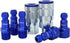 Milton ColorFit Coupler & Plug Kit (5 Piece), T-Style 1/4 NPT Blue, S-307TKIT...