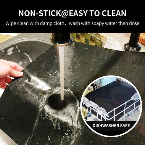 Oven Liners for Bottom of Oven-23.6x15.7 Inch Heavy Duty Non-stick Reusable Oven Spill Protector Mat Kitchen Accessory for Gas Electric Oven,Toast...