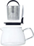 Forlife Bell Glass Teapot with Basket Infuser, 14-Ounce/430ml, White...