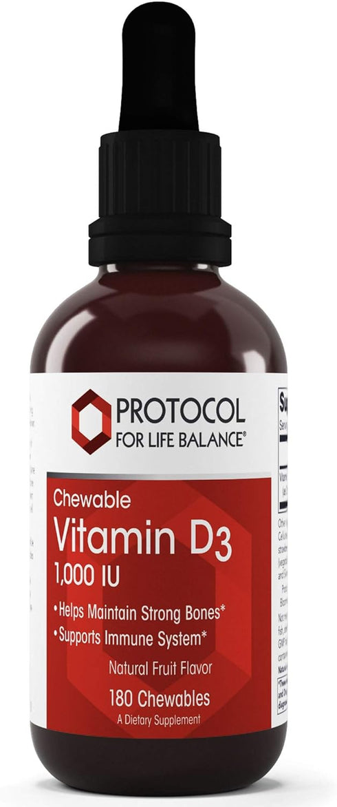 Protocol Liquid Vitamin D3 400 IU - Bone & Teeth Support* - Dietary Supplement for Immunity & Bone Mineralization* - Non-GMO, Halal, Kosher, Keto-...